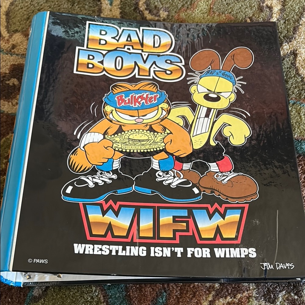 1999 Garfield Folder WWF WWE AEW WCW